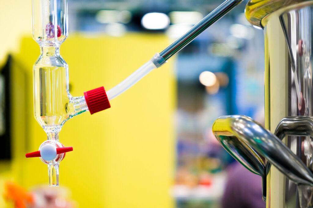 essential oils for aromatherapy are distilled through this metal still and glass tubes