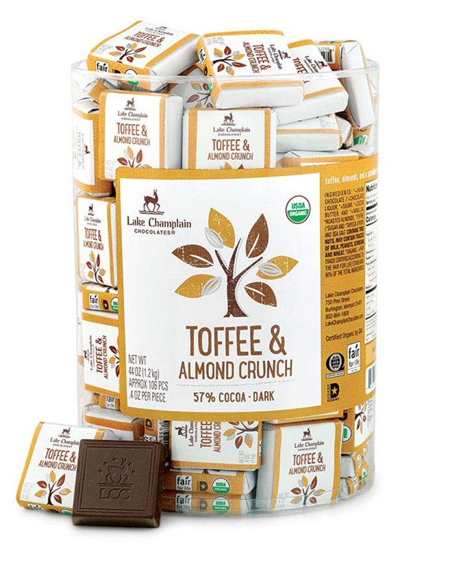 Lake Champlain Toffee Almond Crunch Dark Chocolate Squares
