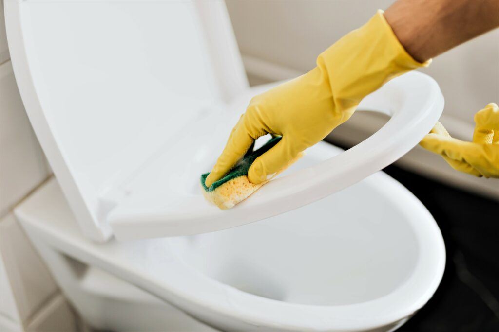 cleaning a toilet - humility - necessary to avoid the snares of pride and impatience - photo by Karolina Gabrowska - Pexels