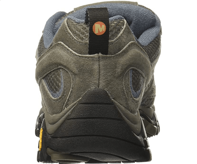 Rear View - Merrell women's MOAB 2 Waterproof Hiking Shoes - cute heel tab