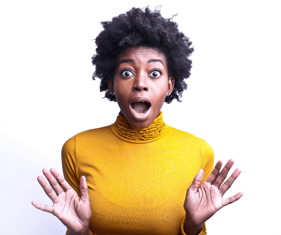 Surprised African American Woman - photo credit Canva