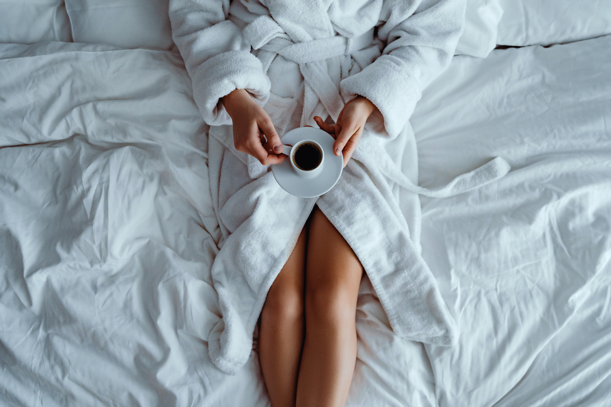 Cozy Quiet Time in Bed with Espresso