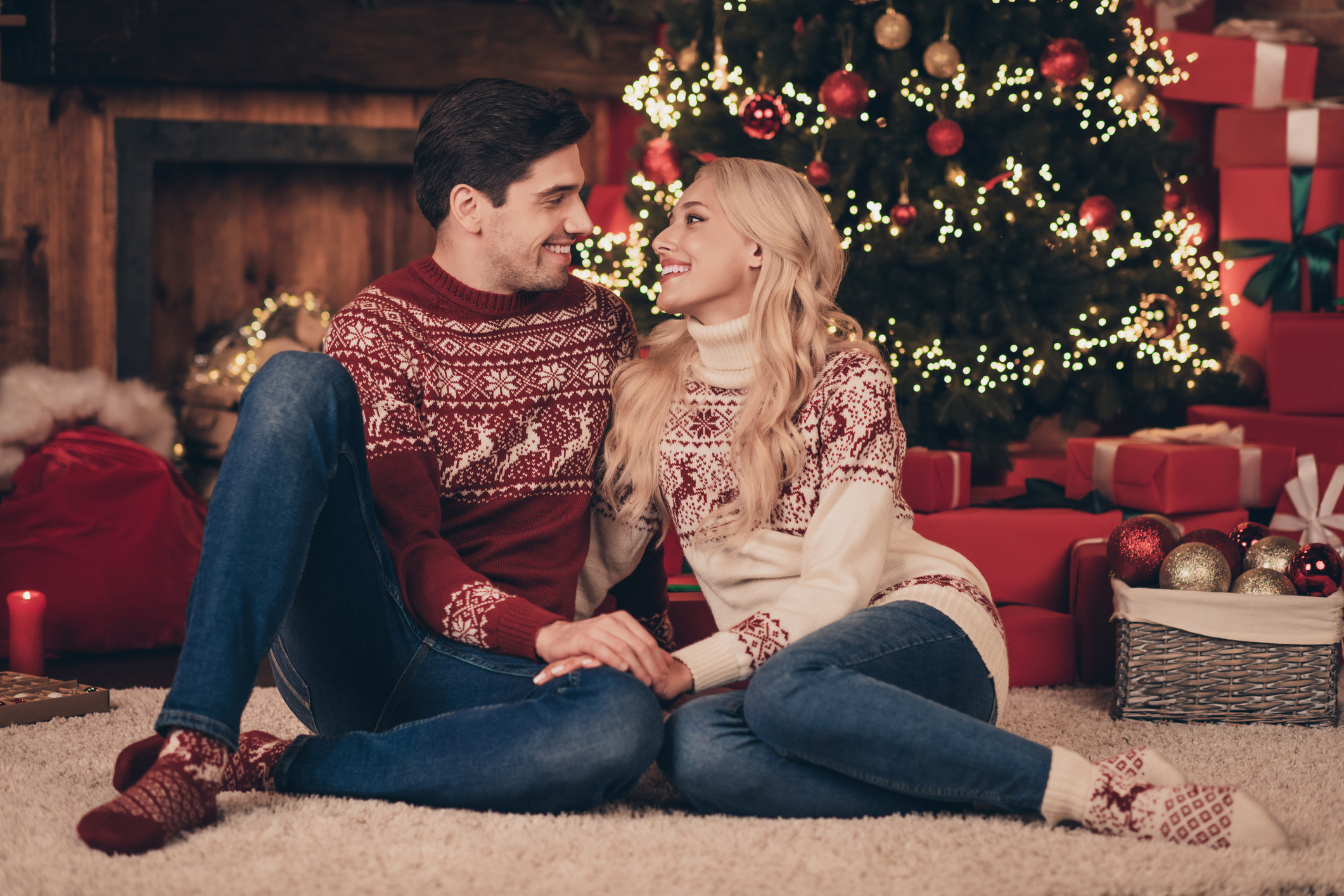 Classic Christmas Hallmark Movie Scene - iStock 2239368477