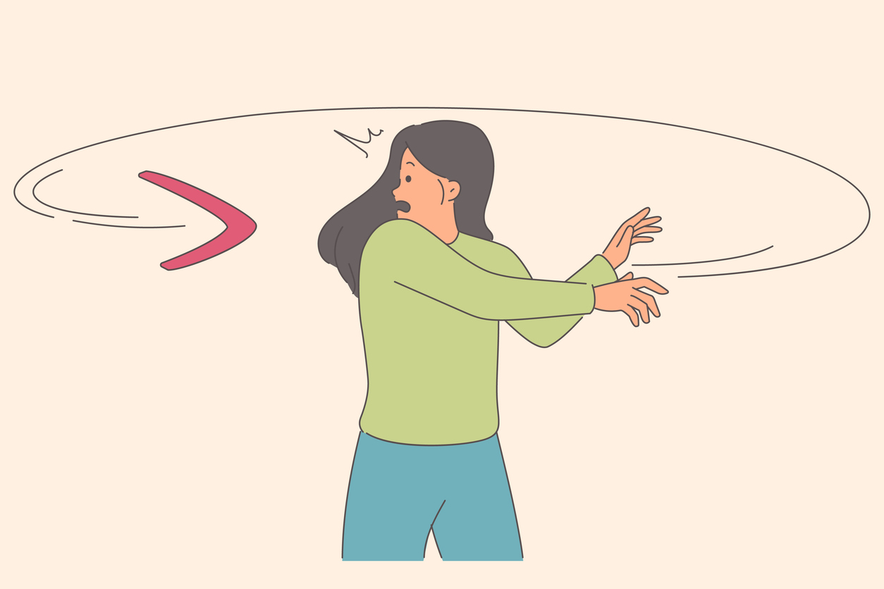 Is Karma Real - Girl and Boomerang